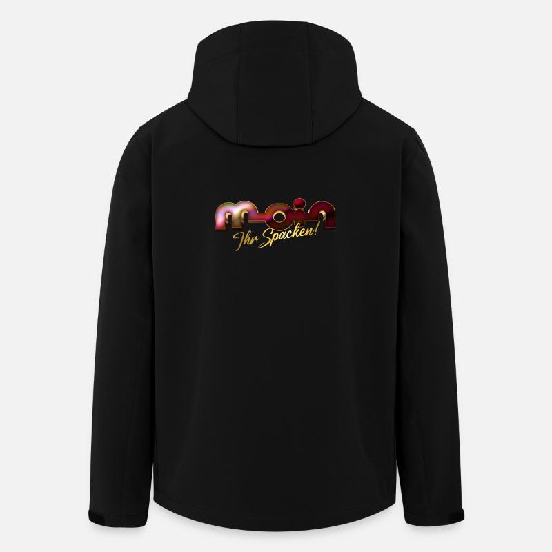 Moin ihr Spacken! - Recycelte Männer Softshell-Jacke von Stanley/Stella - Schwarz