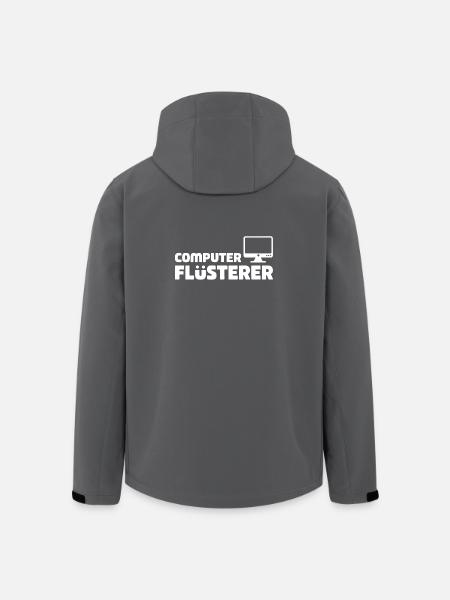Computer Whisperer Retro-Tech - Men’s Recycled Softshell Jacket by Stanley/Stella - black