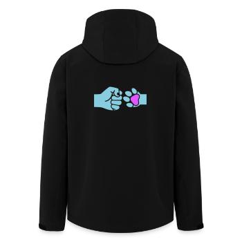 Faust Pfote Check Team - Recycelte Männer Softshell-Jacke von Stanley/Stella - Schwarz - Hinten - AI Model Male 185 light (185cm)