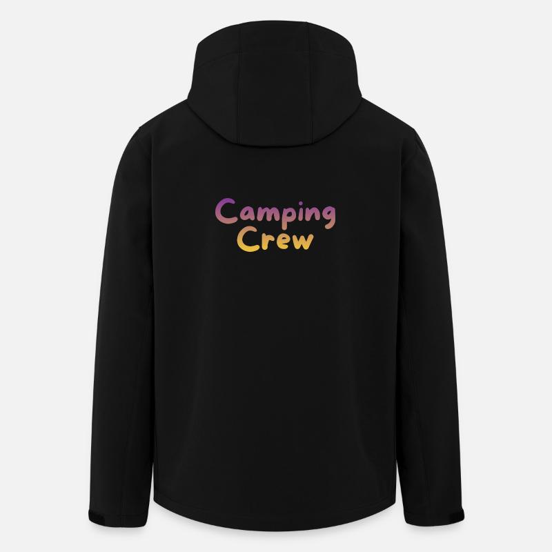 Équipe de camping - Veste softshell homme en polyester recyclé Stanley/Stella - noir
