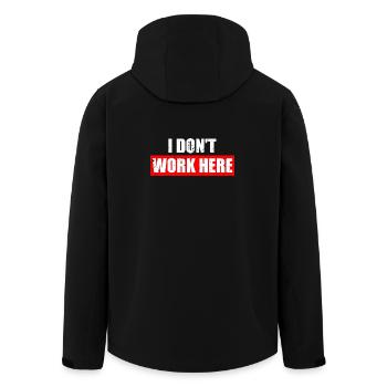 I don't work here Car lover car guy mechanic - Men’s Recycled Softshell Jacket by Stanley/Stella - black - Back - AI Model Male 185 light (185cm)