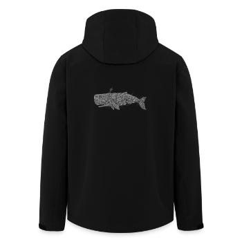sperm whale - Men’s Recycled Softshell Jacket by Stanley/Stella - black - Back - AI Model Male 185 light (185cm)