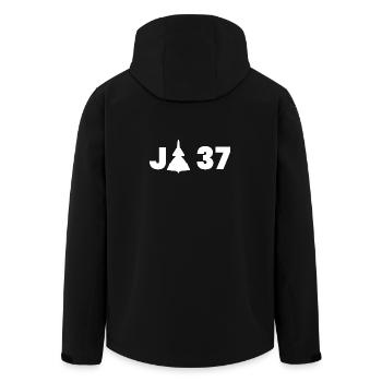 JA 37 Viggen - Veste softshell homme en polyester recyclé Stanley/Stella - noir - Dos - AI Model Male 185 light (185cm)