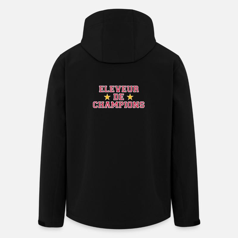 Eleveur de Champions - Veste softshell homme en polyester recyclé Stanley/Stella - noir