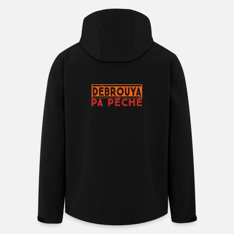 débrouya pa péché proverbe créole - Veste softshell homme en polyester recyclé Stanley/Stella - noir