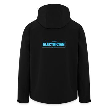 ÉLECTRICIEN - Veste softshell homme en polyester recyclé Stanley/Stella - noir - Dos - AI Model Male 185 light (185cm)