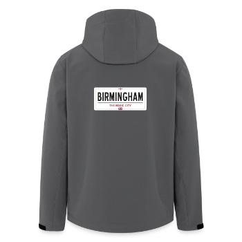 Birmingham place name sign - Men’s Recycled Softshell Jacket by Stanley/Stella - anthracite - Back - AI Model Male 185 light (185cm)