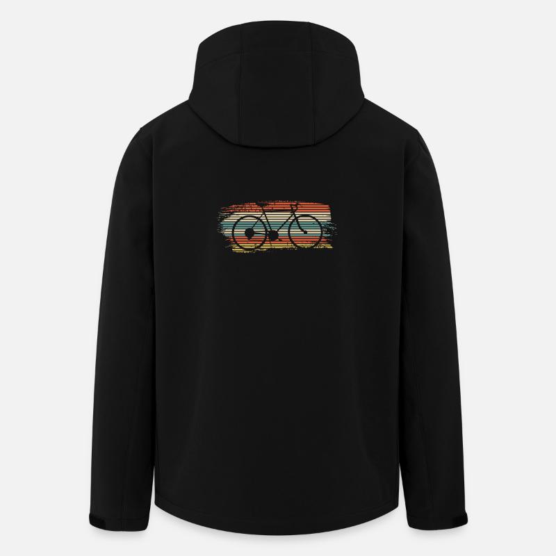 Regenbogen gestreiftes Fahrrad - Recycelte Männer Softshell-Jacke von Stanley/Stella - Schwarz