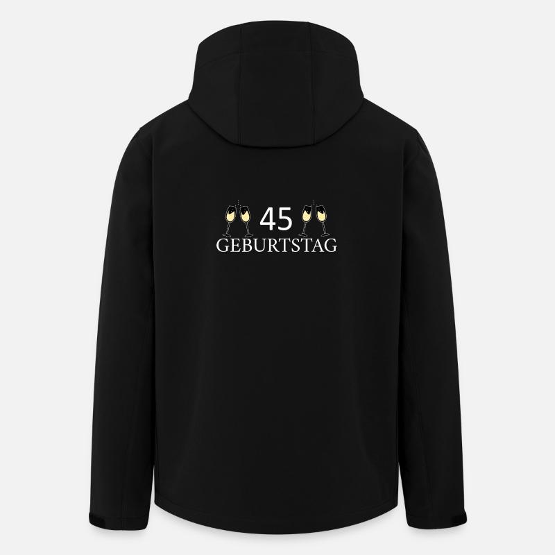 45e anniversaire 45 ans - Veste softshell homme en polyester recyclé Stanley/Stella - noir