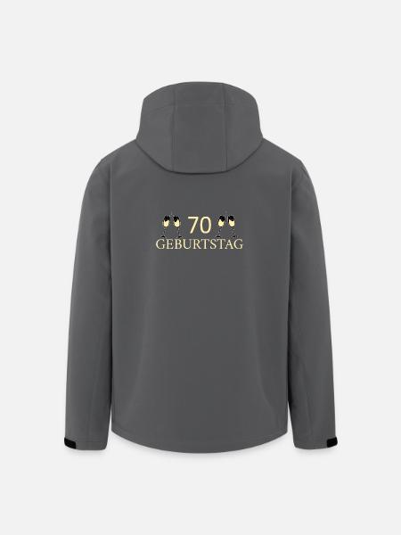 70e anniversaire 70 ans - Veste softshell homme en polyester recyclé Stanley/Stella - noir