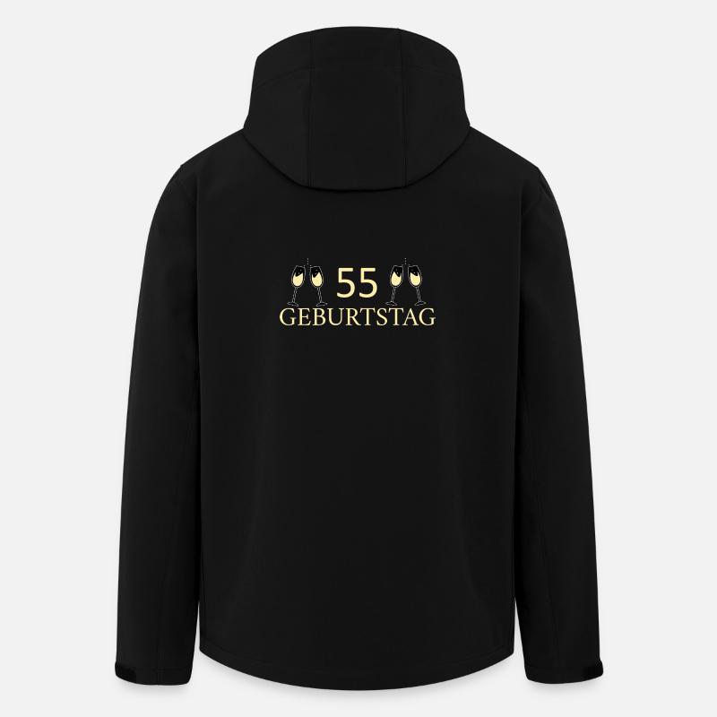 55e anniversaire 55 ans - Veste softshell homme en polyester recyclé Stanley/Stella - noir