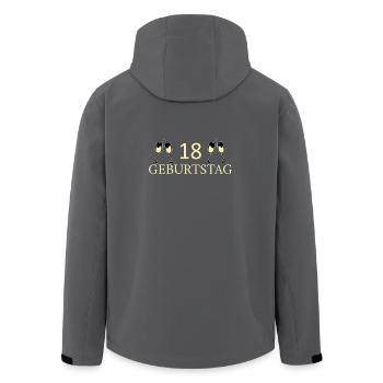 18th birthday 18 years of legal age Birthday 18 - Men’s Recycled Softshell Jacket by Stanley/Stella - anthracite - Back - AI Model Male 185 light (185cm)