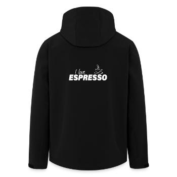J’ADORE L’ESPRESSO - Veste softshell homme en polyester recyclé Stanley/Stella - noir - Dos - AI Model Male 185 light (185cm)