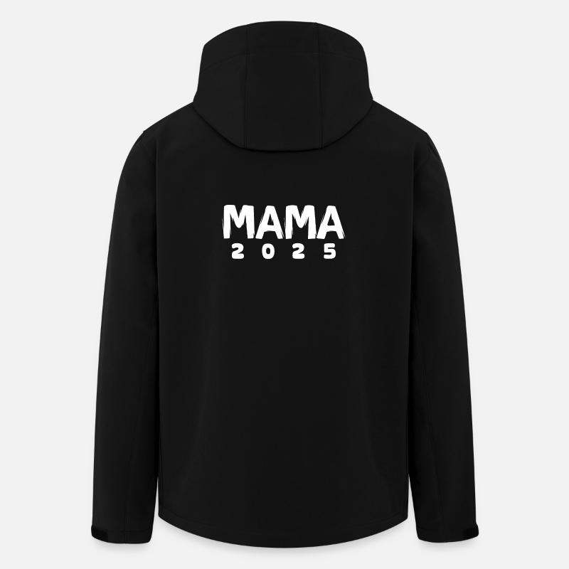 Maman 2025 - Naissance et maternité - Veste softshell homme en polyester recyclé Stanley/Stella - noir