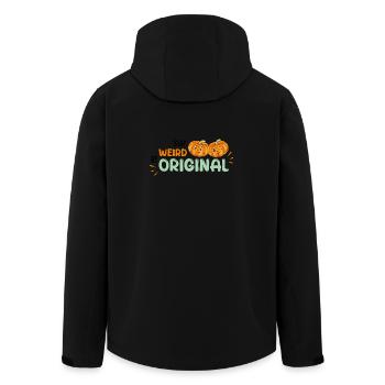 Bleib ungewöhnlich. Sei originell - Recycelte Männer Softshell-Jacke von Stanley/Stella - Schwarz - Hinten - AI Model Male 185 light (185cm)
