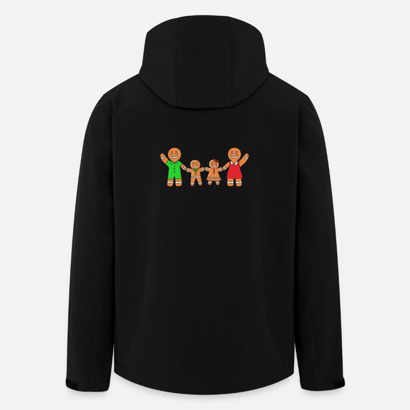 Lebkuchen Weihnachten Lebkuchenmann Gingerbread - Recycelte Männer Softshell-Jacke von Stanley/Stella - Schwarz