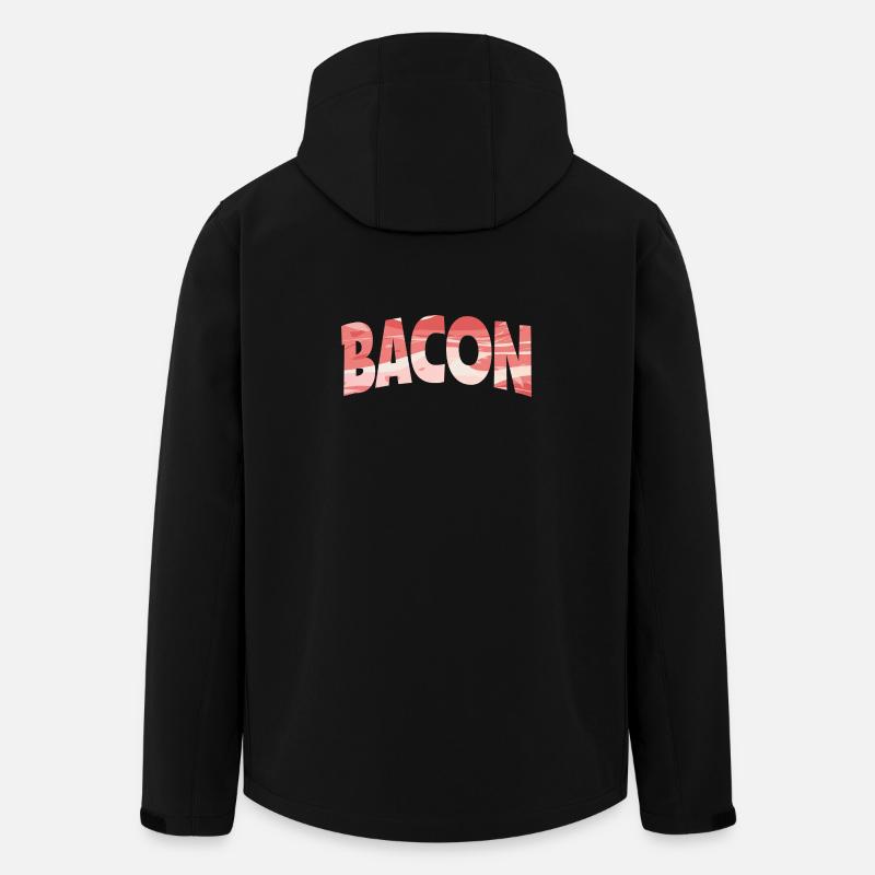 Backward Turned Bacon Illustration - Men’s Recycled Softshell Jacket by Stanley/Stella - black