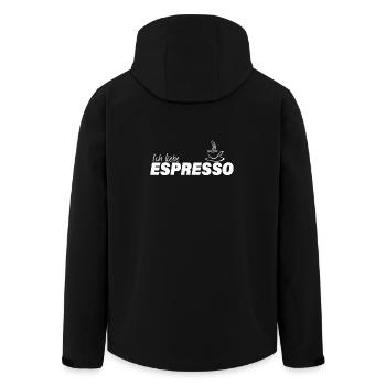 ICH LIEBE ESPRESSO - Recycelte Männer Softshell-Jacke von Stanley/Stella - Schwarz - Hinten - AI Model Male 185 light (185cm)