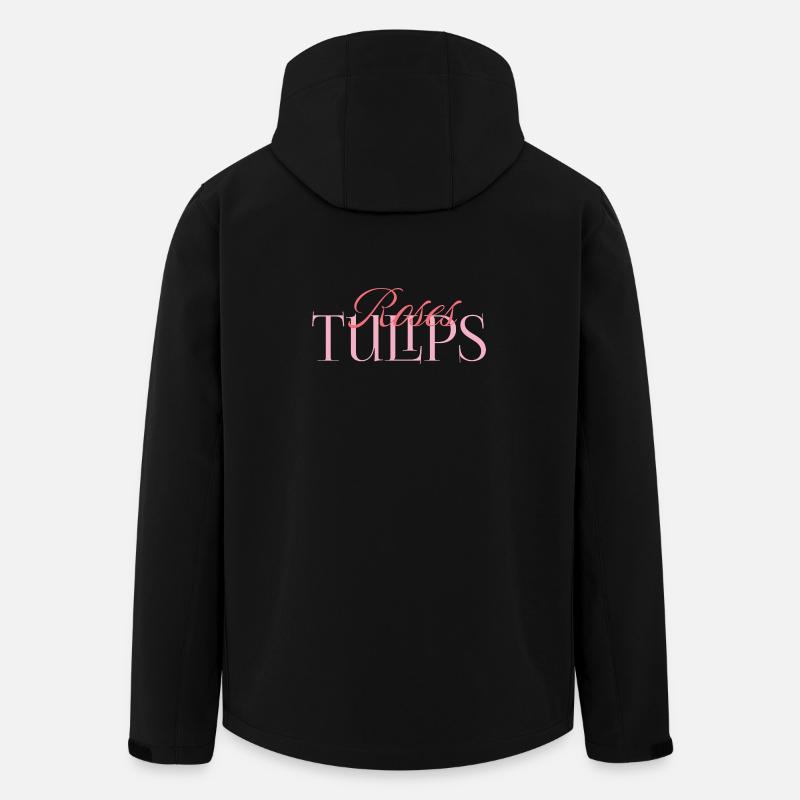 Roses et tulipes – L’élégance épanouie - Veste softshell homme en polyester recyclé Stanley/Stella - noir