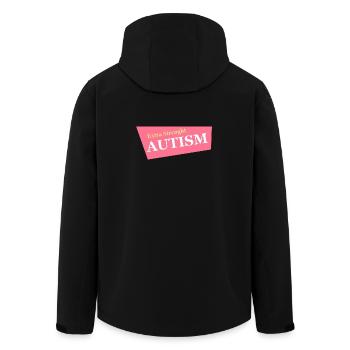 Autism Shirt Funny Shirt - Men’s Recycled Softshell Jacket by Stanley/Stella - black - Back - AI Model Male 185 light (185cm)