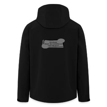 Citation drôle de gymnase - Veste softshell homme en polyester recyclé Stanley/Stella - noir - Dos - AI Model Male 185 light (185cm)