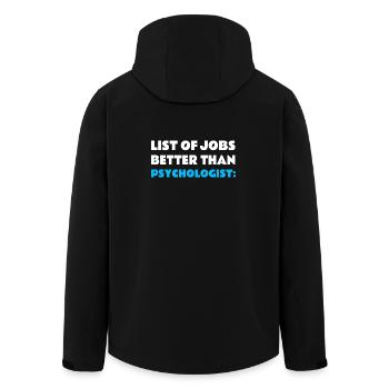 Profession de psychologue - Veste softshell homme en polyester recyclé Stanley/Stella - noir - Dos - AI Model Male 185 light (185cm)