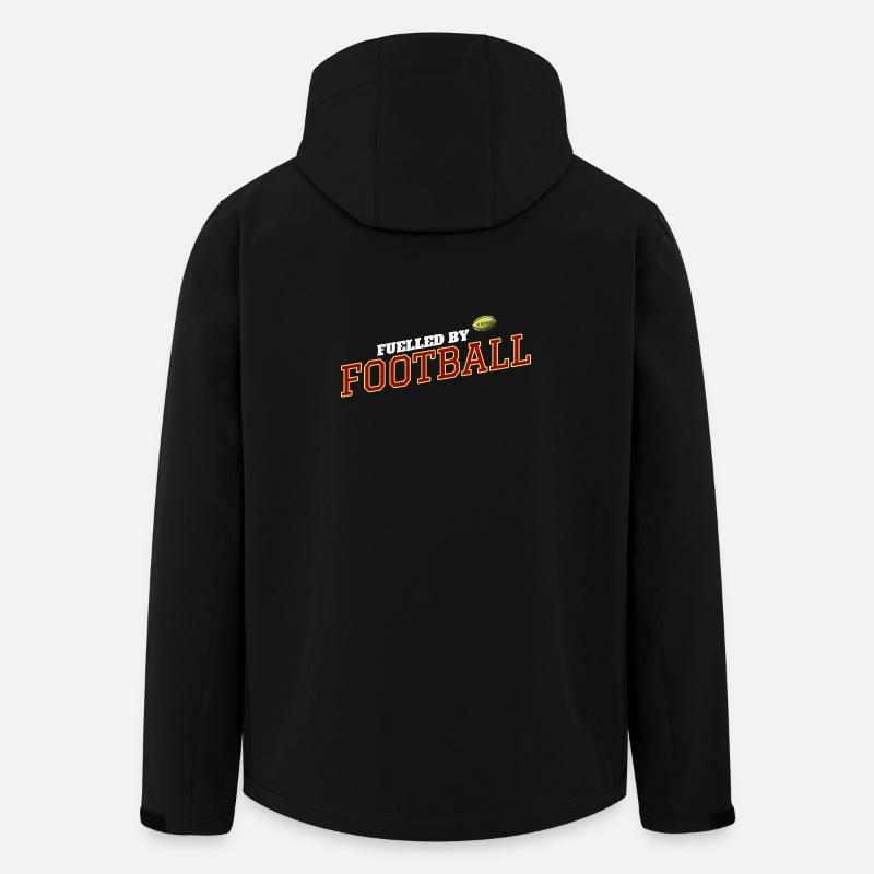 Alimenté par le design du football - Veste softshell homme en polyester recyclé Stanley/Stella - noir