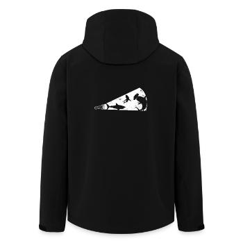 Mégaphone silhouette de requin - Veste softshell homme en polyester recyclé Stanley/Stella - noir - Dos - AI Model Male 185 light (185cm)