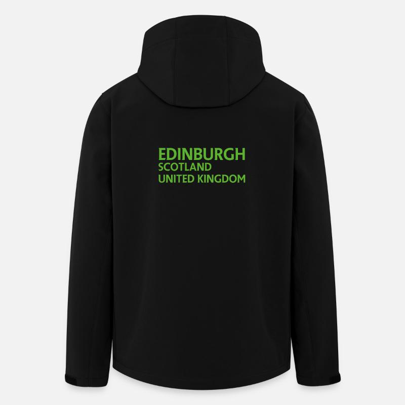 Edinburgh – Schottland Textdesign - Recycelte Männer Softshell-Jacke von Stanley/Stella - Schwarz