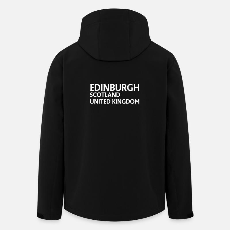 Édimbourg – Écosse Textdesign - Veste softshell homme en polyester recyclé Stanley/Stella - noir