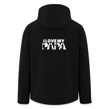 Pilot Airplane Evolution Flight Papa Pilot Dad - Men’s Recycled Softshell Jacket by Stanley/Stella - black - Back - AI Model Male 185 light (185cm)