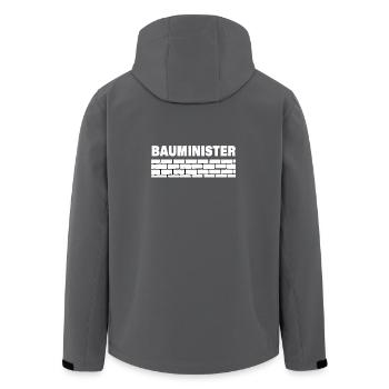 BAUMINISTER - Recycelte Männer Softshell-Jacke von Stanley/Stella - Anthrazit - Hinten - AI Model Male 185 light (185cm)