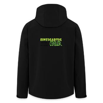 Uniquely cool graffiti - Men’s Recycled Softshell Jacket by Stanley/Stella - black - Back - AI Model Male 185 light (185cm)