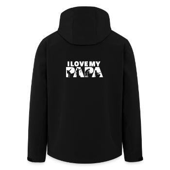 J’adore mon papa pêcheur silhouette fier de père - Veste softshell homme en polyester recyclé Stanley/Stella - noir - Dos - AI Model Male 185 light (185cm)