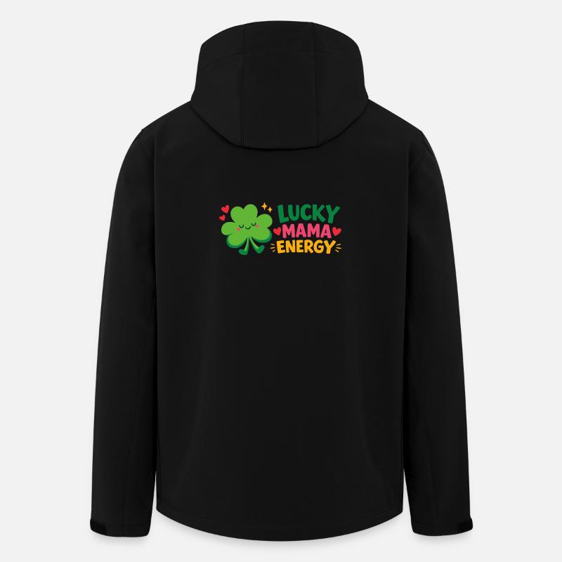 Lucky Mama Energie - Recycelte Männer Softshell-Jacke von Stanley/Stella - Schwarz