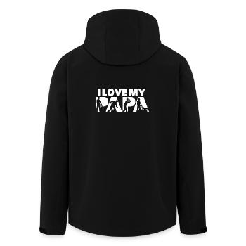 Steel Worker Ironworker Metal Construction Design - Men’s Recycled Softshell Jacket by Stanley/Stella - black - Back - AI Model Male 185 light (185cm)
