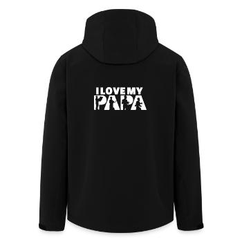 I Love My Papa Architect Construction Papa - Men’s Recycled Softshell Jacket by Stanley/Stella - black - Back - AI Model Male 185 light (185cm)