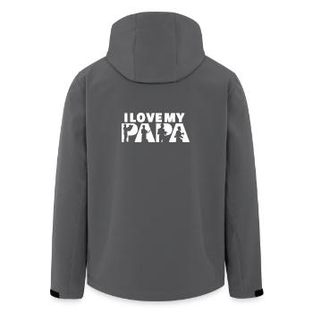I Love My Papa Architect Construction Papa - Men’s Recycled Softshell Jacket by Stanley/Stella - anthracite - Back - AI Model Male 185 light (185cm)