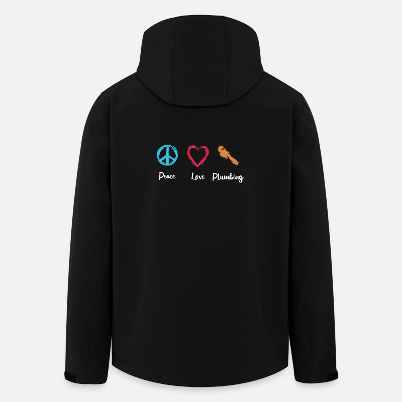 Peace Love Plumbing - Recycelte Männer Softshell-Jacke von Stanley/Stella - Schwarz