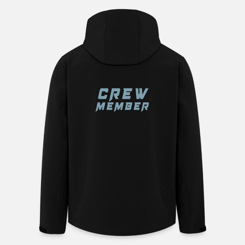 Crew-Mitglied Abzeichen Typografie - Recycelte Männer Softshell-Jacke von Stanley/Stella - Schwarz