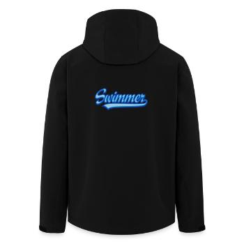 swimmer - Recycelte Männer Softshell-Jacke von Stanley/Stella - Schwarz - Hinten - AI Model Male 185 light (185cm)