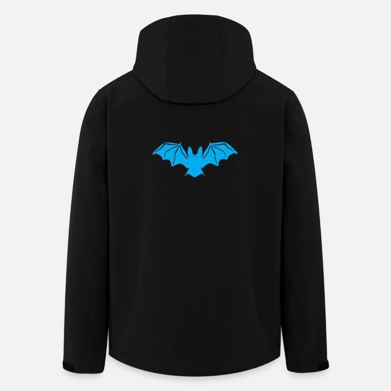 Silhouette de chauve-souris bleue - Veste softshell homme en polyester recyclé Stanley/Stella - noir