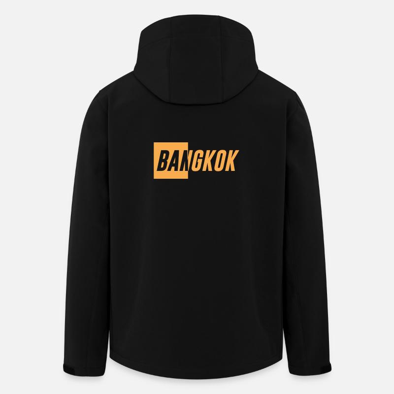 Bangkok Design - Recycelte Männer Softshell-Jacke von Stanley/Stella - Schwarz