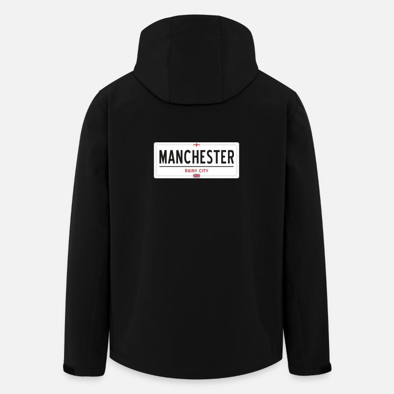 Manchester town sign - Men’s Recycled Softshell Jacket by Stanley/Stella - black