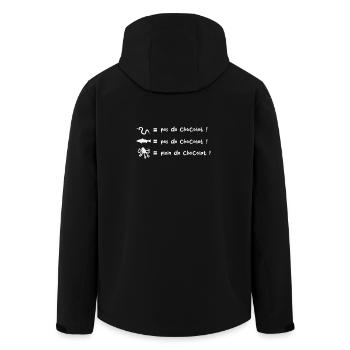No chocolate! - Men’s Recycled Softshell Jacket by Stanley/Stella - black - Back - AI Model Male 185 light (185cm)