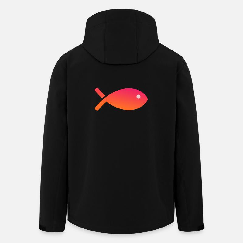 FISH. APRIL FOOL - Men’s Recycled Softshell Jacket by Stanley/Stella - black
