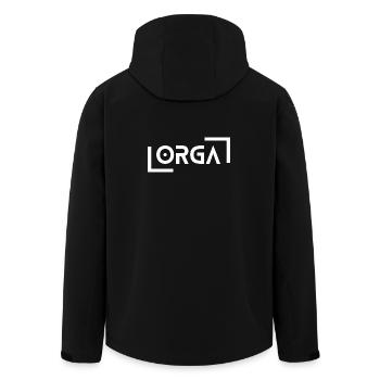Orga - Team Member - Staff - Organisator - Crew - Recycelte Männer Softshell-Jacke von Stanley/Stella - Schwarz - Hinten - AI Model Male 185 light (185cm)