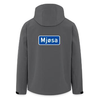 Der Mjøsa-See - Recycelte Männer Softshell-Jacke von Stanley/Stella - Anthrazit - Hinten - AI Model Male 185 light (185cm)