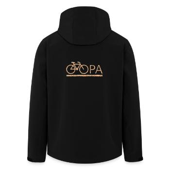 bester Opa Fahrrad Mountainbike Radeln Kritzeln - Recycelte Männer Softshell-Jacke von Stanley/Stella - Schwarz - Hinten - AI Model Male 185 light (185cm)