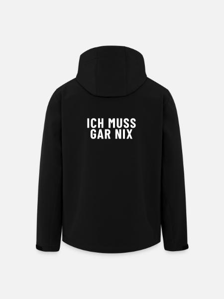 Ich muss gar nichts - Recycelte Männer Softshell-Jacke von Stanley/Stella - Schwarz